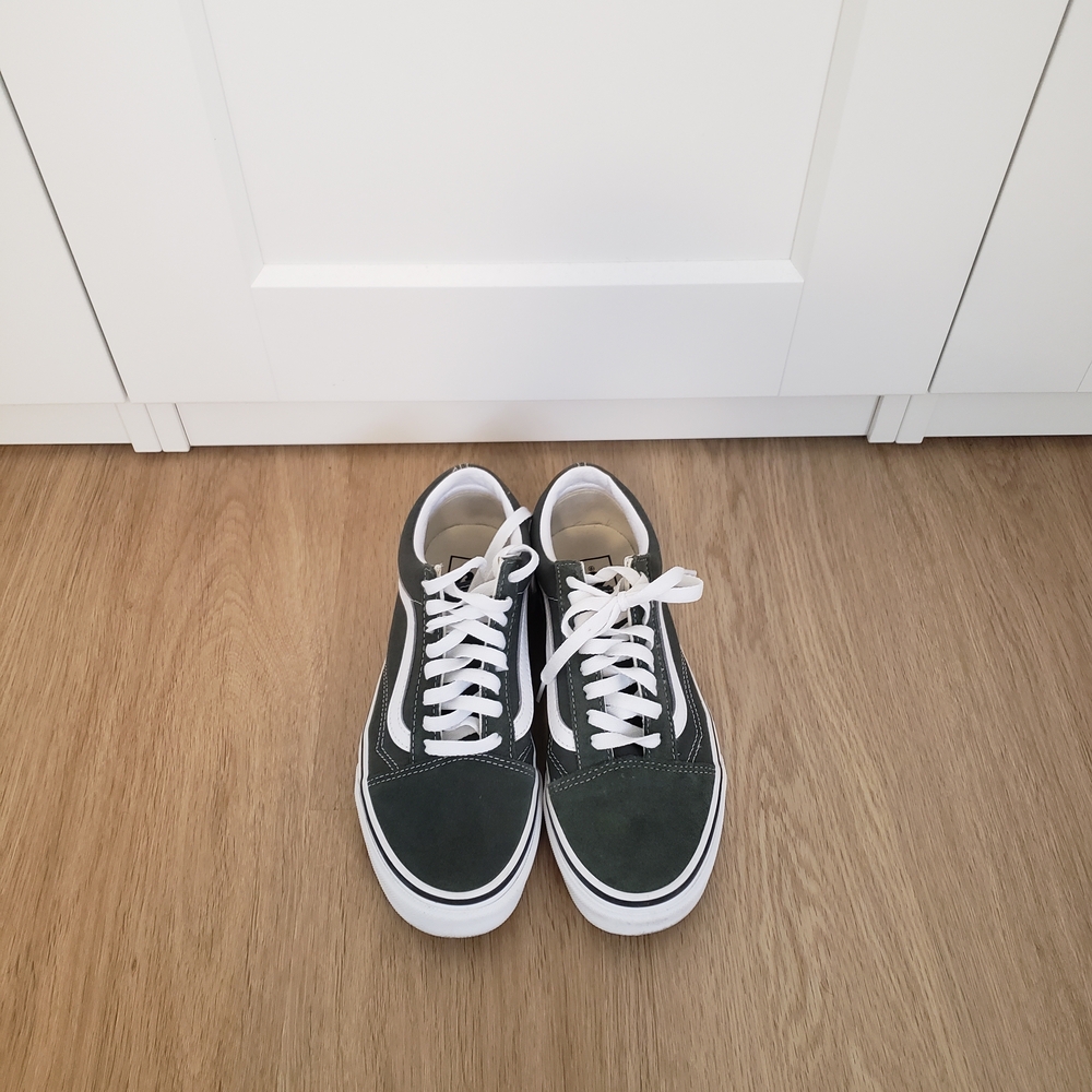 Vans Green and White Women's Sneakers